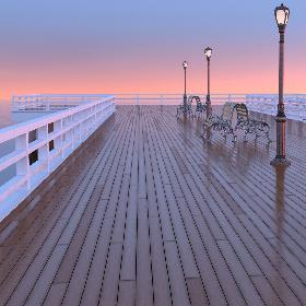 Wooden Pier Bridge model